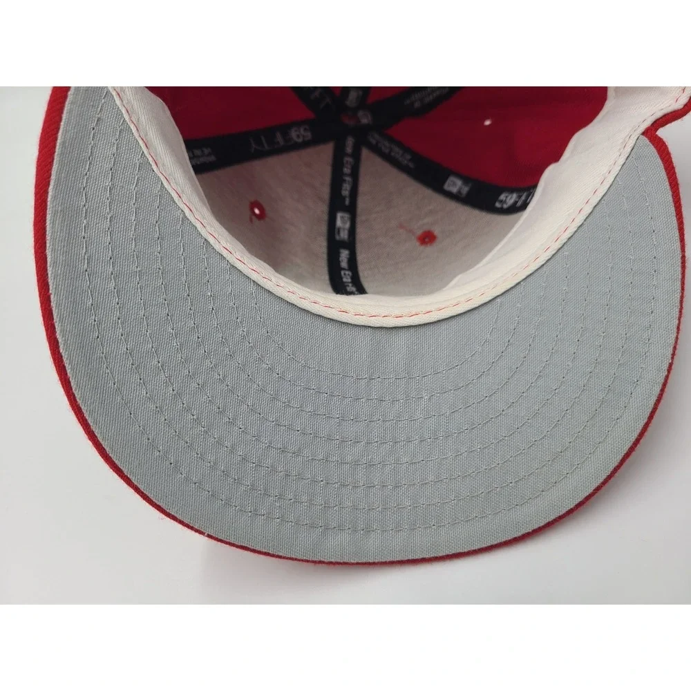 Vintage Washington Nationals‎ New Era 59Fifty Fitted 6 3/4 Hat Cap Wool MLB Red